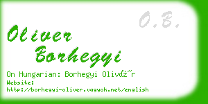 oliver borhegyi business card